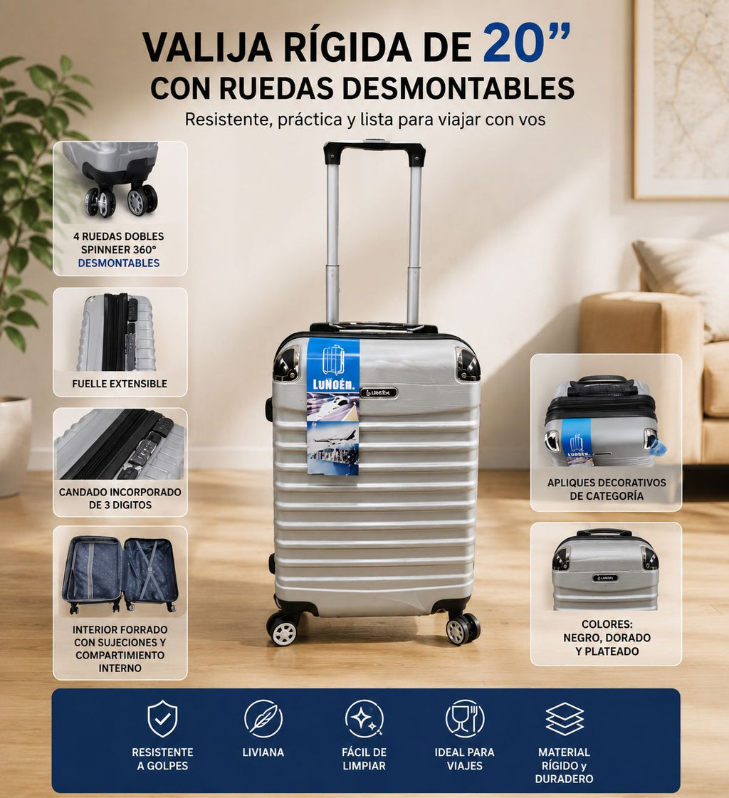 VALIJA CARRY ON 20" CON RUEDA