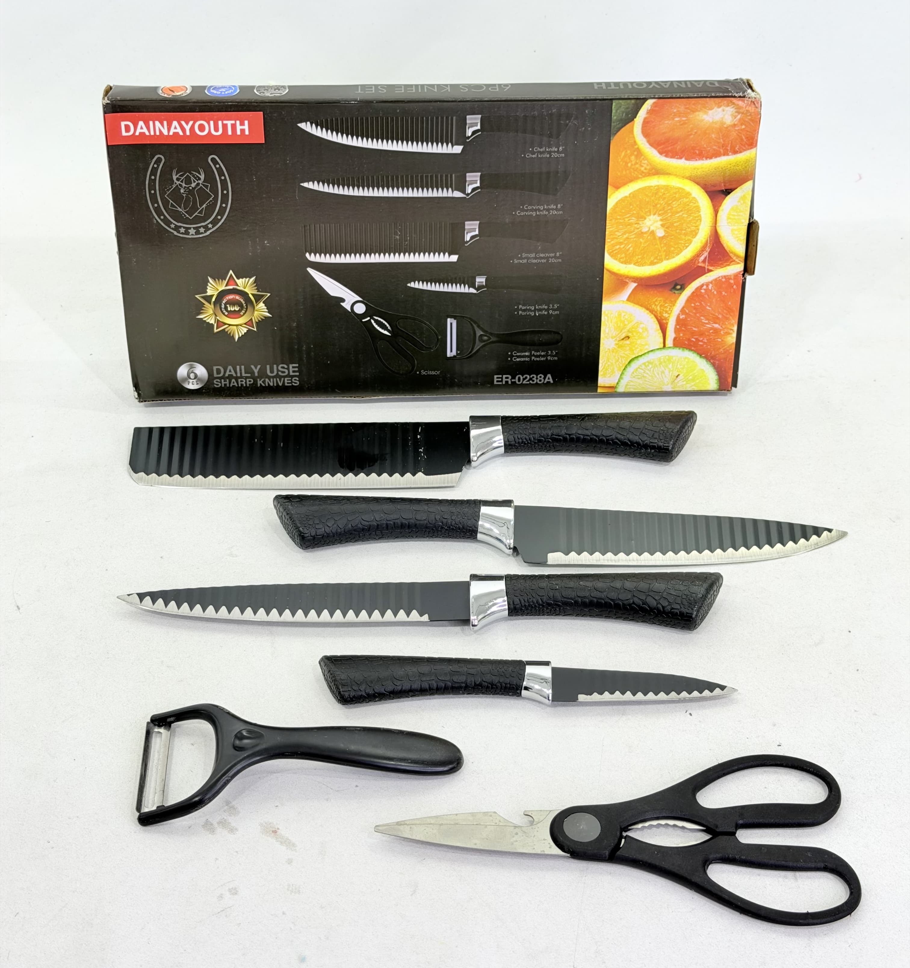 SET DE CUCHILLOS BLACK 6 PIEZAS DAINAYOUTH