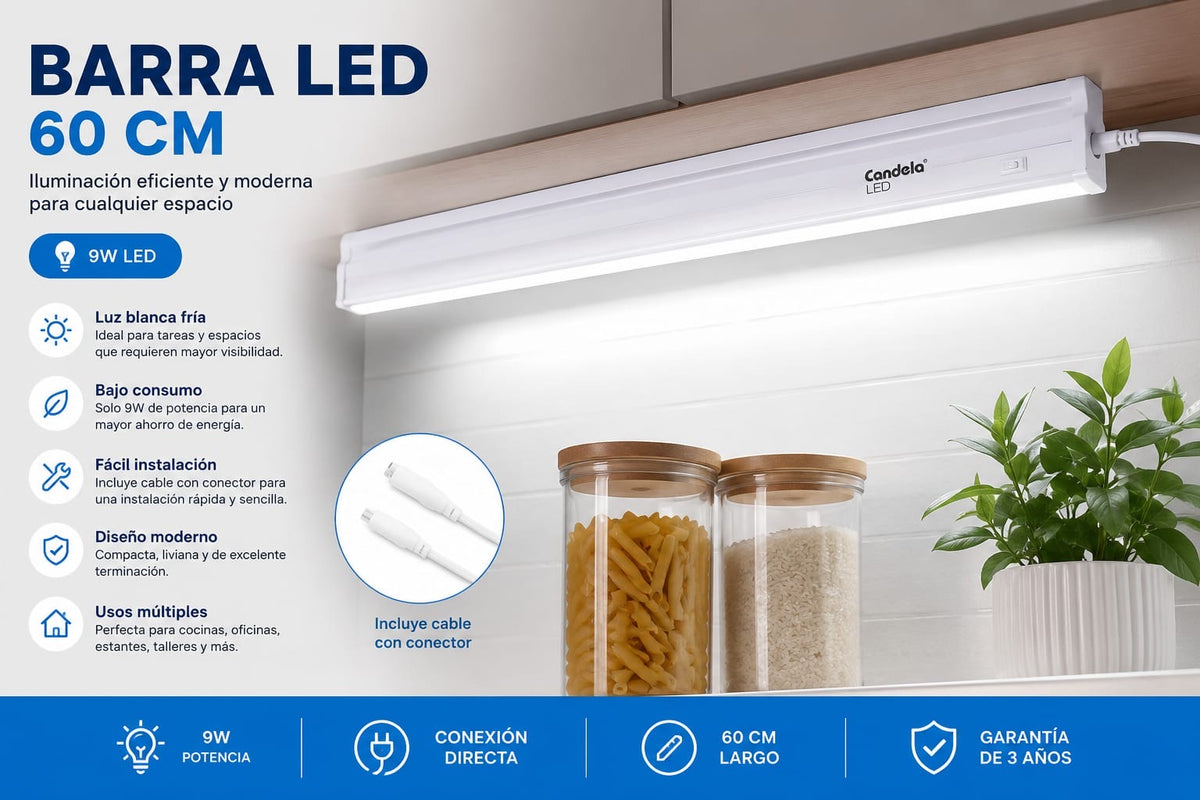 BARRA LED 60 CM 9W
