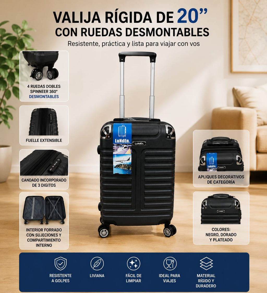 VALIJA CARRY ON 20" CON RUEDA