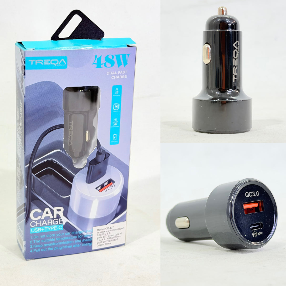 CARGADOR RÁPIDO PARA AUTO