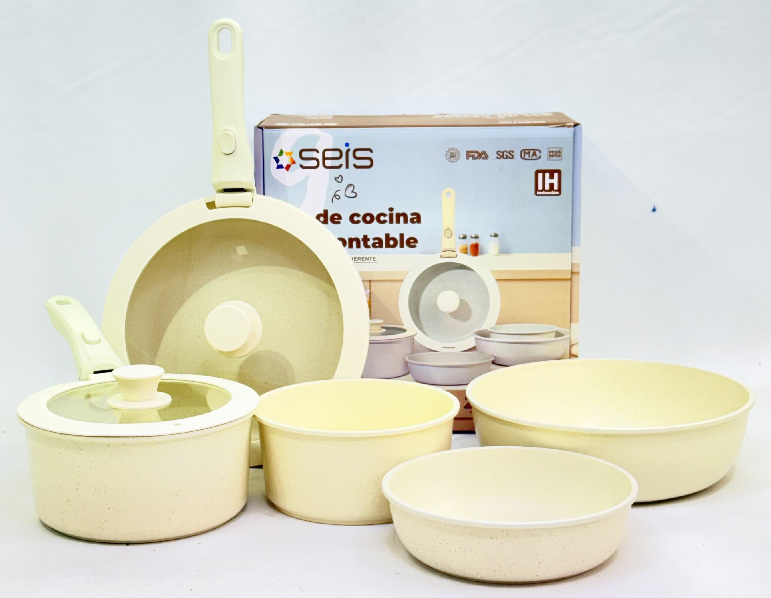 JUEGO DE OLLAS DESMONTABLES 9 PCS