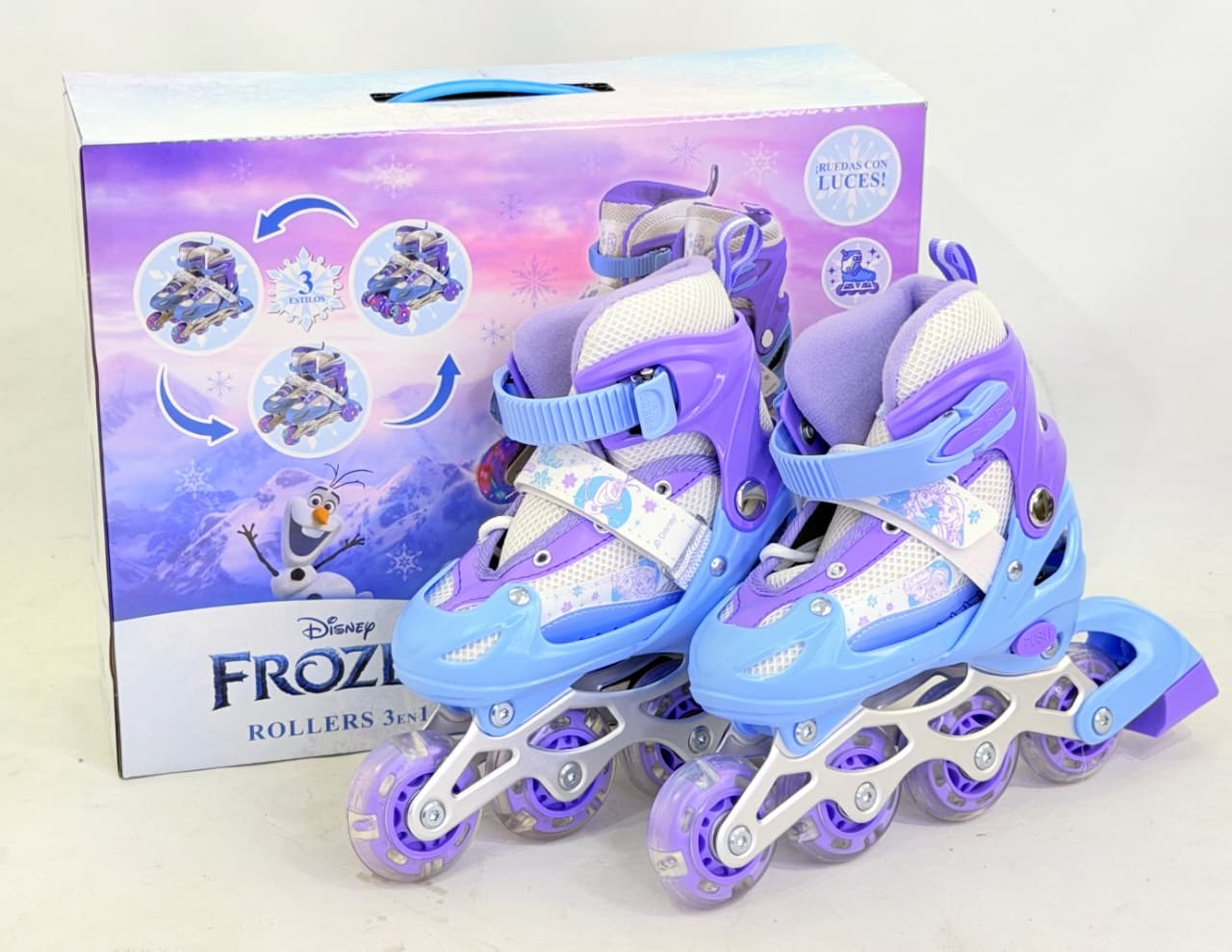 PATINES 3 EN 1 AJUSTABLE CON LUCES EN LAS RUEDAS