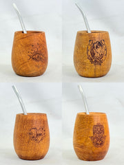 MATE DE MADERA CON BOMBILLA