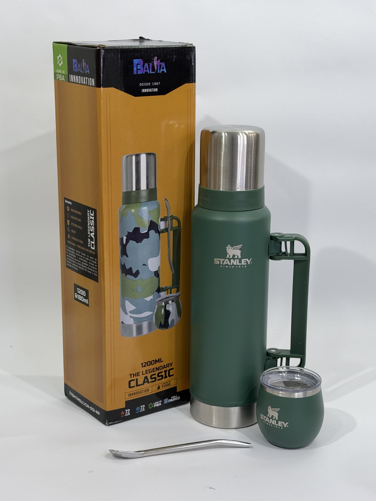 SET DE TERMO Y MATE CON DISEÑOS Y LISOS – 1200 ml