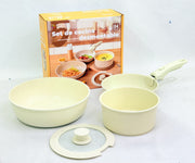 JUEGO DE OLLA CON MANGO DESMONTABLE | 5 PCS
