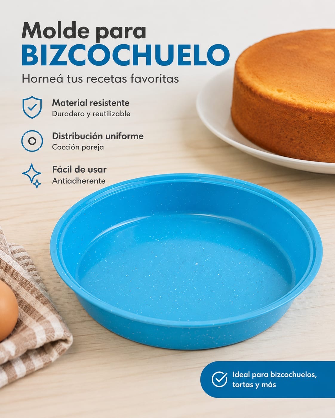 MOLDE REDONDO PARA BIZCOCHUELOS