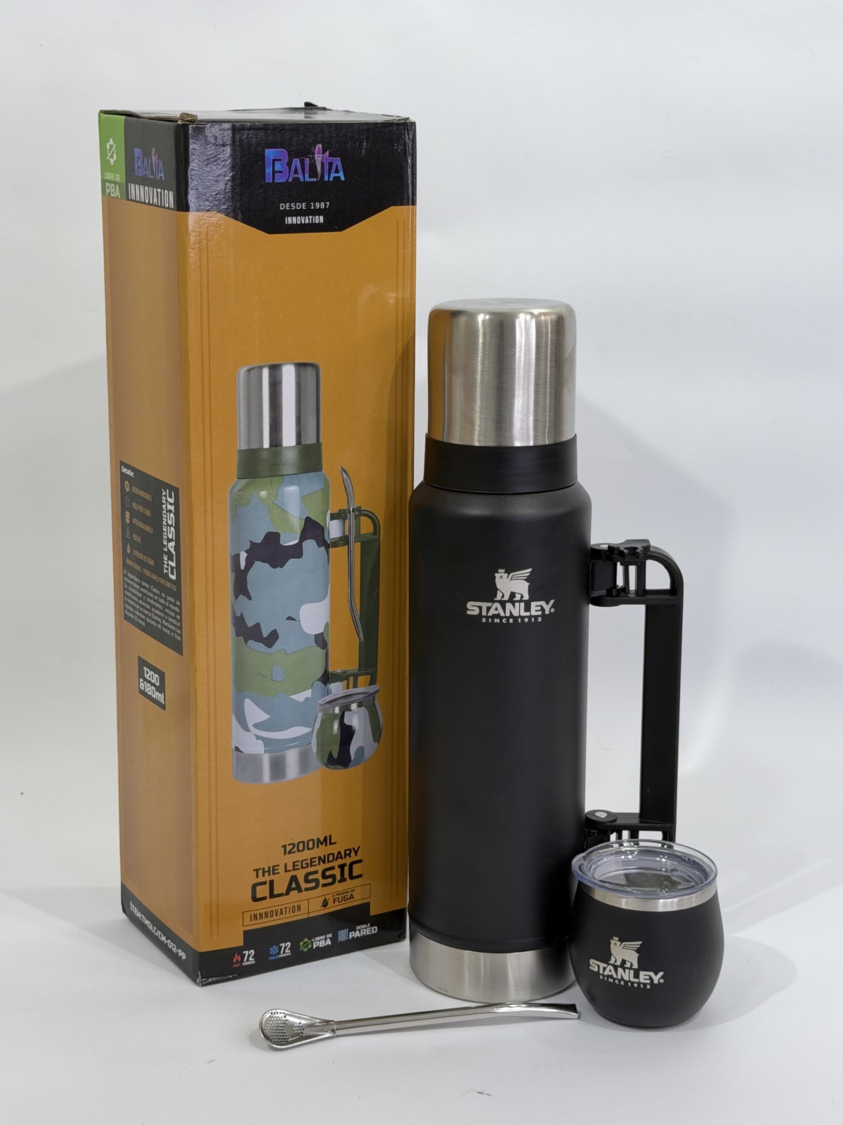 SET DE TERMO Y MATE CON DISEÑOS Y LISOS – 1200 ml