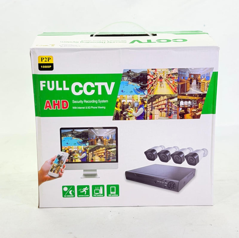 KIT DE CAMARAS DE SEGURIDAD X4 CCTV FULL HD 1080P
