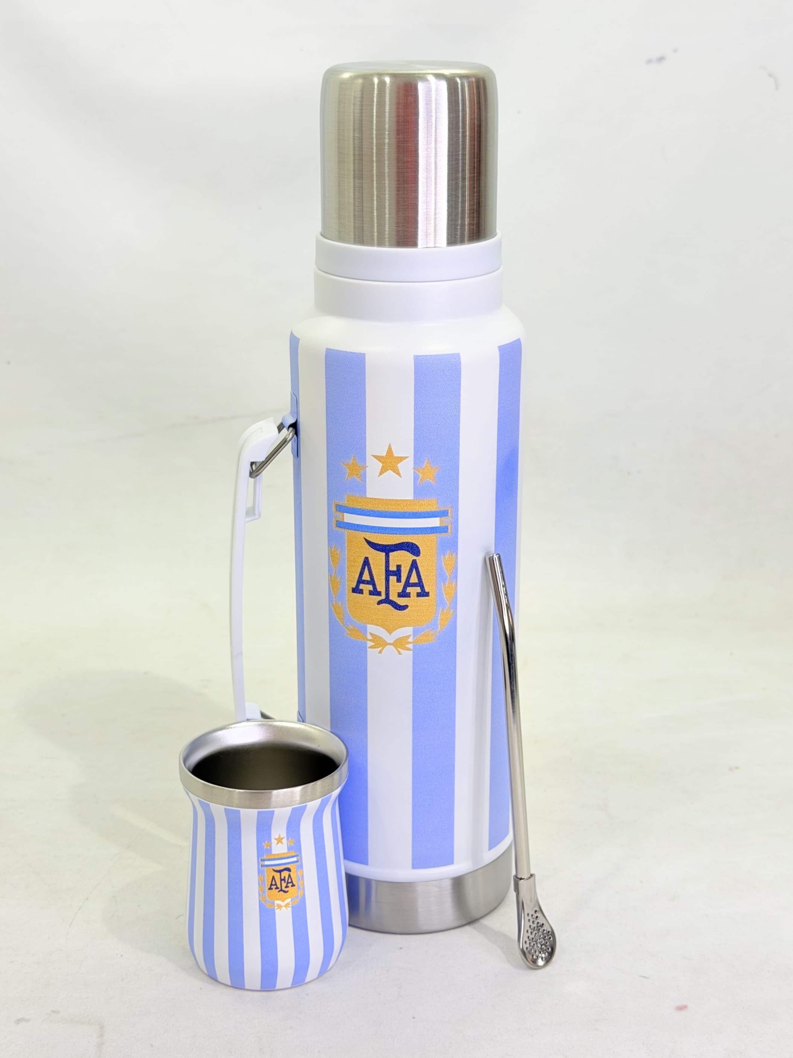 SET TERMO + MATE + BOMBILLA DE LA SELECCION ARGENTINA