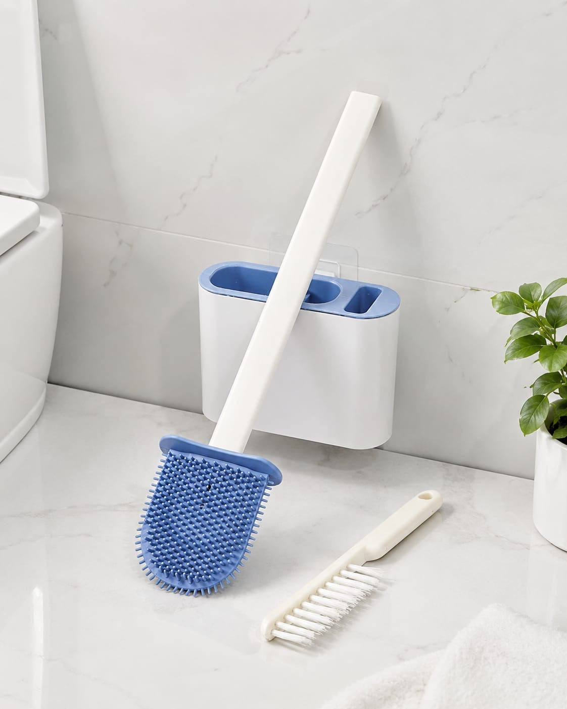 CEPILLO LIMPIADOR DE BAÑO CON SOPORTE
