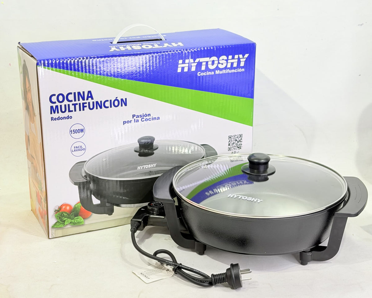 OLLA ELECTRICA MULTIFUNCIÓN | CUADRADA Y REDONDA HYTOSHY – 1500W