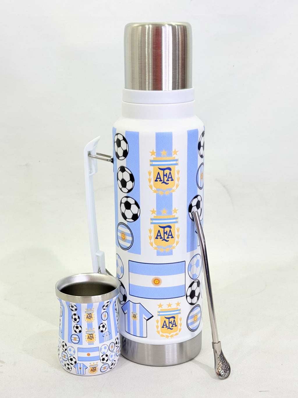 SET TERMO + MATE + BOMBILLA DE LA SELECCION ARGENTINA