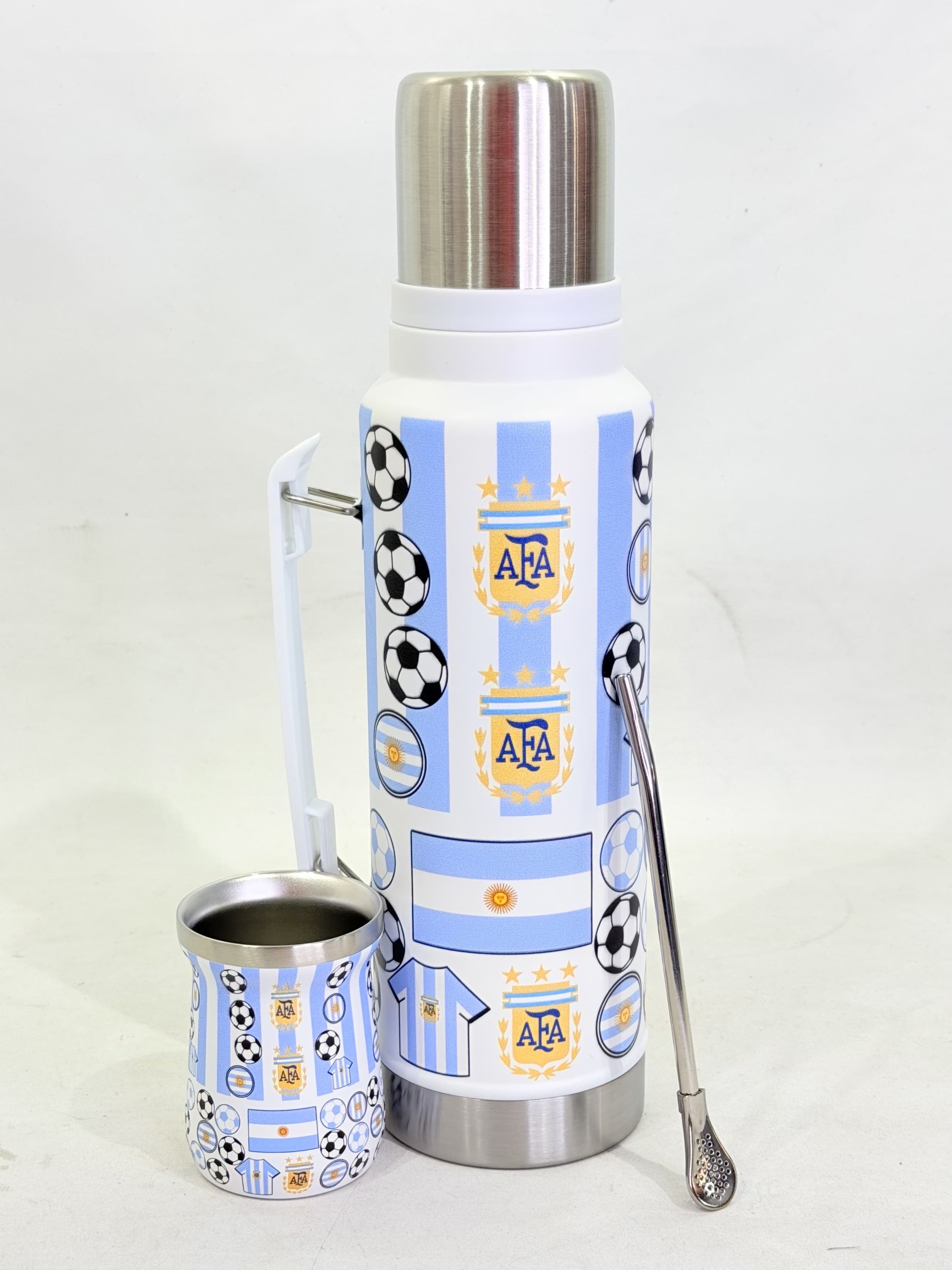 SET TERMO + MATE + BOMBILLA DE LA SELECCION ARGENTINA