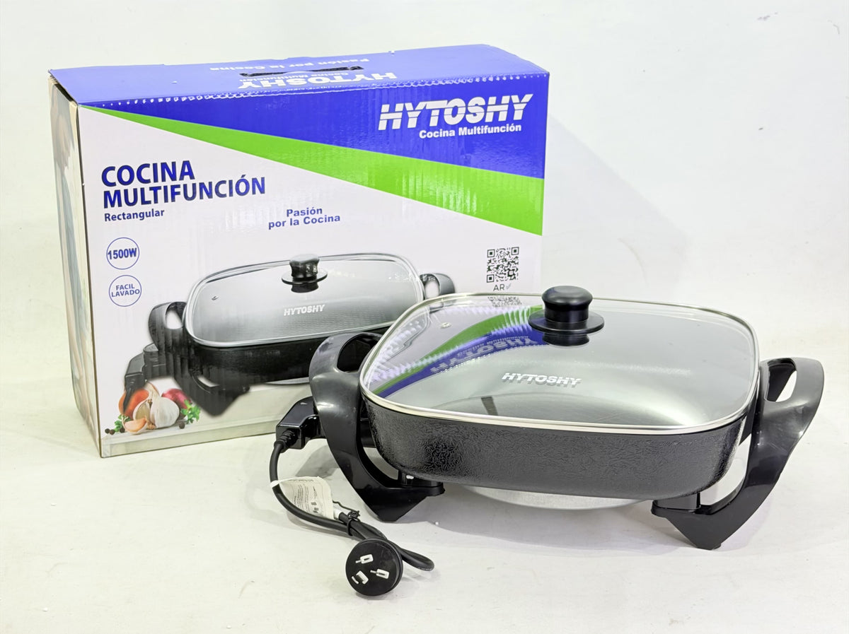 OLLA ELECTRICA MULTIFUNCIÓN | CUADRADA Y REDONDA HYTOSHY – 1500W