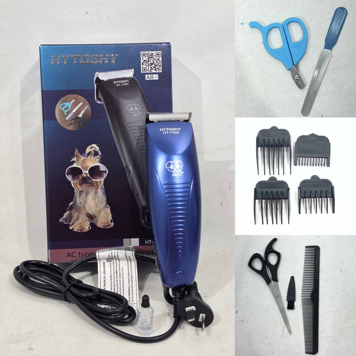 MÁQUINA CORTADORA DE PELO PARA MASCOTAS HT-7400