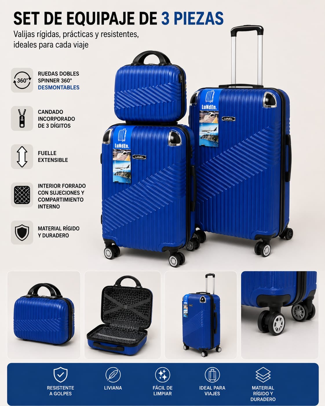 SET DE VALIJAS 3 PCS