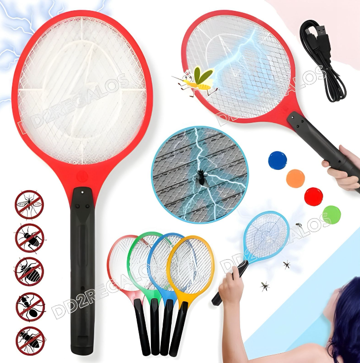 RAQUETA ELÉCTRICA MATA MOSQUITOS