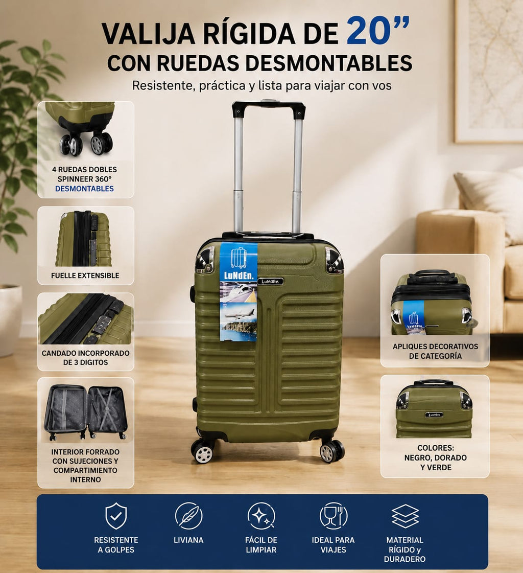 VALIJA CARRY ON 20" CON RUEDA
