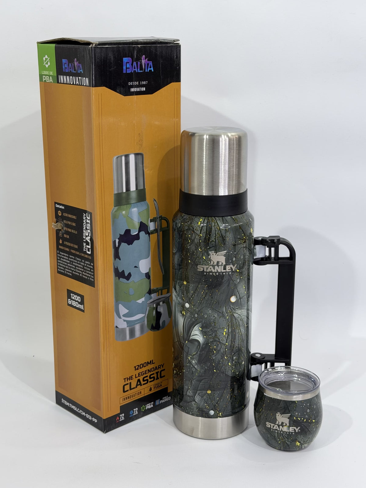 SET DE TERMO Y MATE CON DISEÑOS Y LISOS – 1200 ml