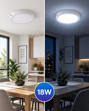 PLAFON LED REDONDO Y CUADRADO | ETHEOS 18W