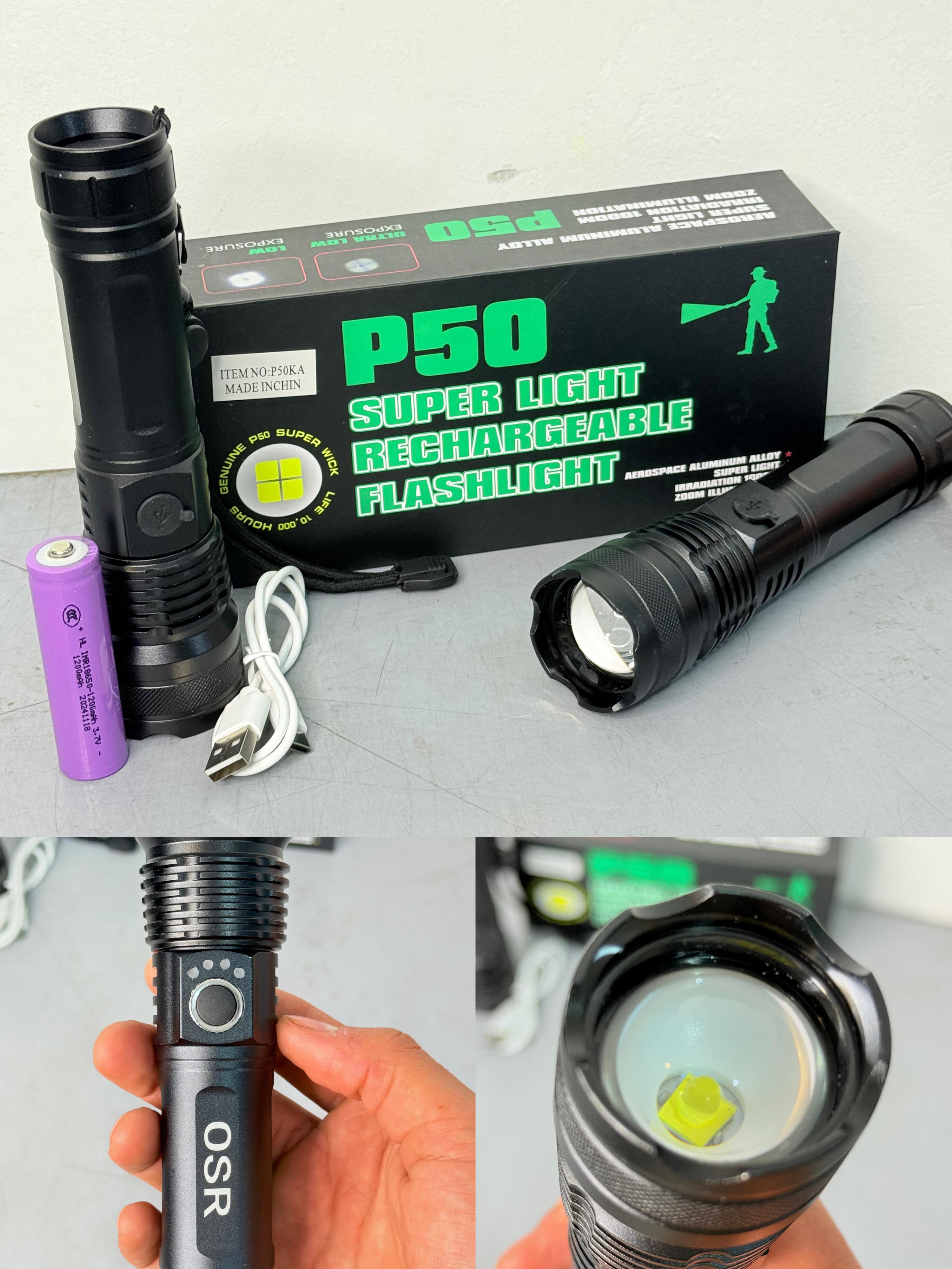 LINTERNA TACTICA P50 LED SUPER POTENTE