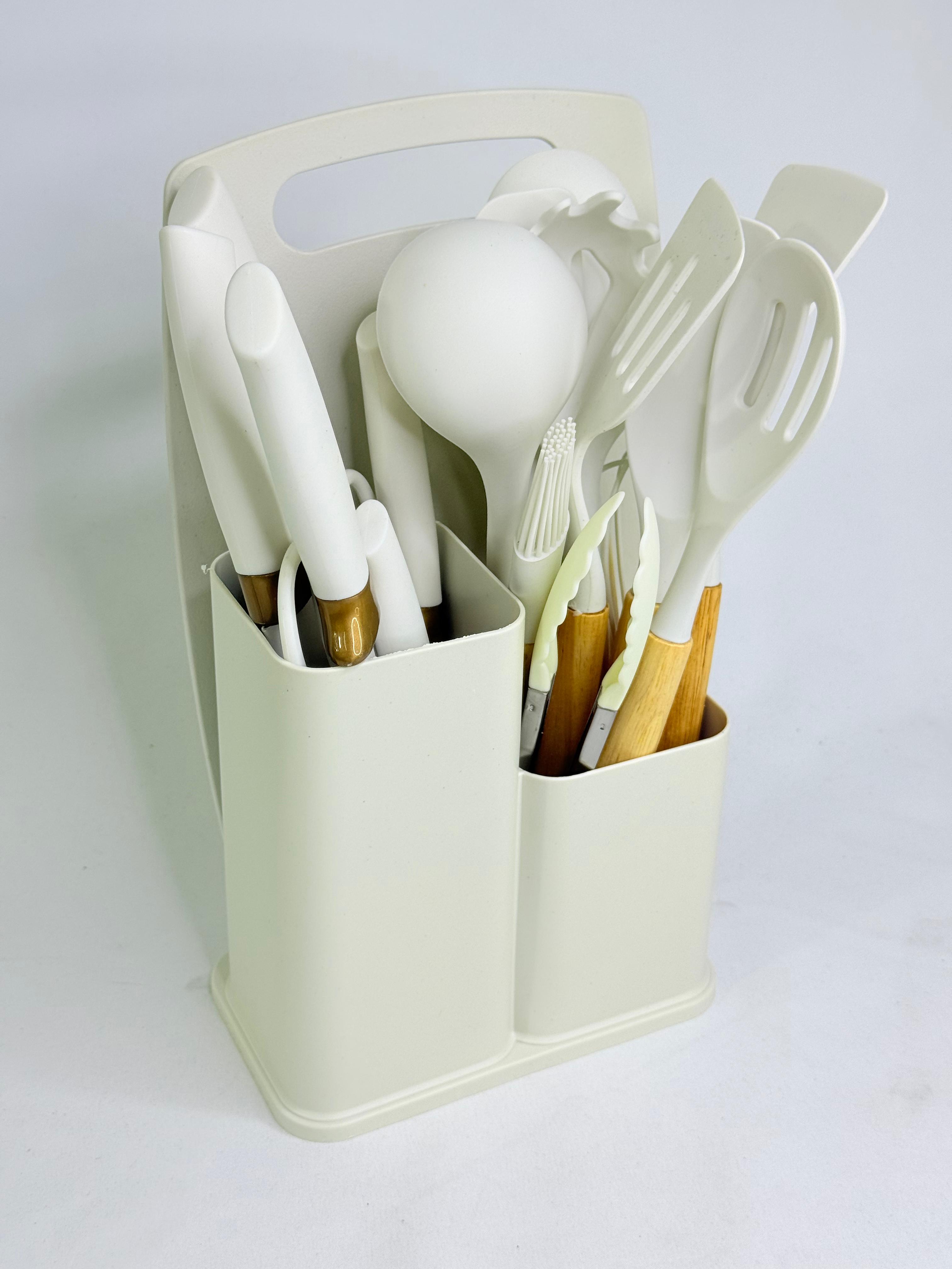 SET DE UTENSILIOS DE COCINA DE SILICONA 19 PCS