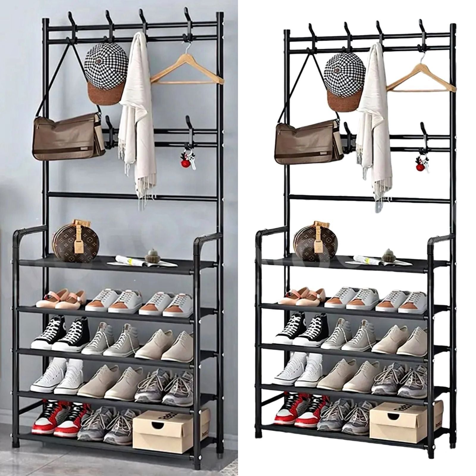 ORGANIZADOR DE ZAPATOS Y PERCHERO MULTIUSO