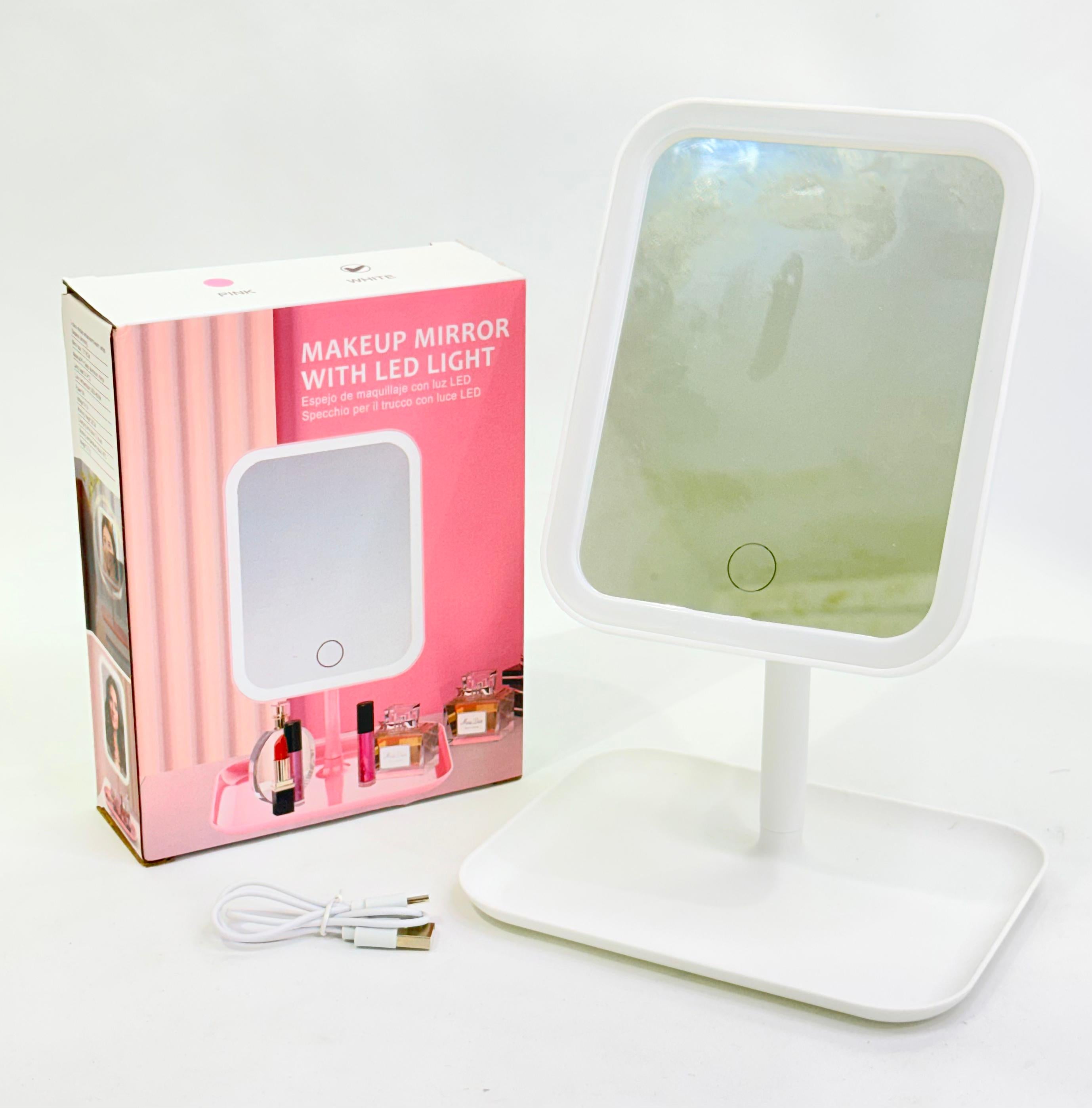ESPEJO DE MAQUILLAJE CON LUZ LED