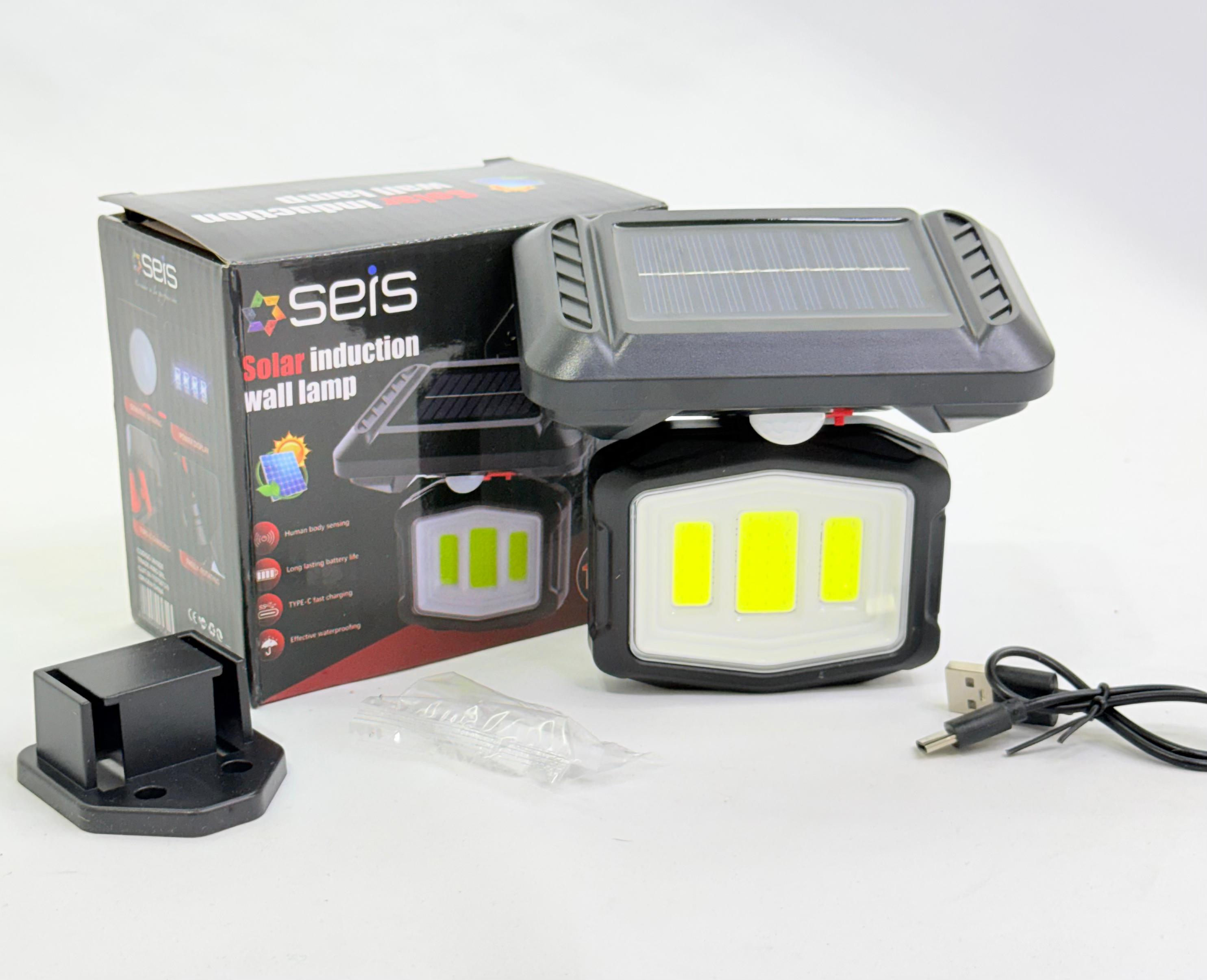 LÁMPARA SOLAR LED CON SENSOR SEIS