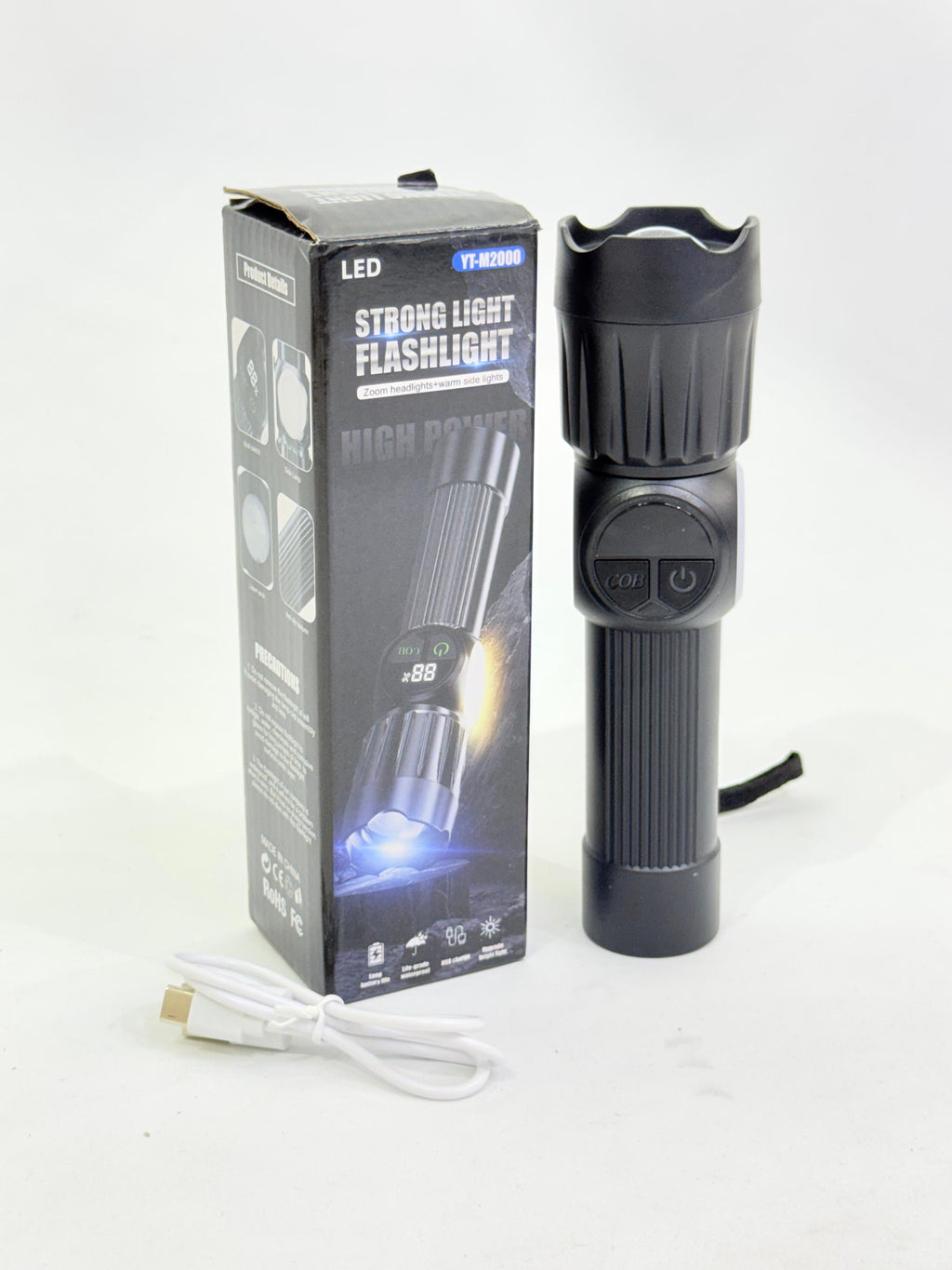 LINTERNA LED RECARGABLE MULTIFUNCIÓN YT-M2000