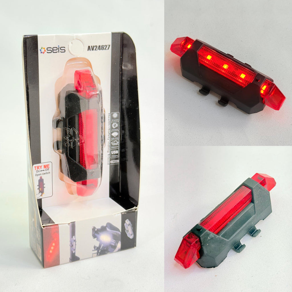 LUZ TRASERA PARA BICICLETA RECARGABLE