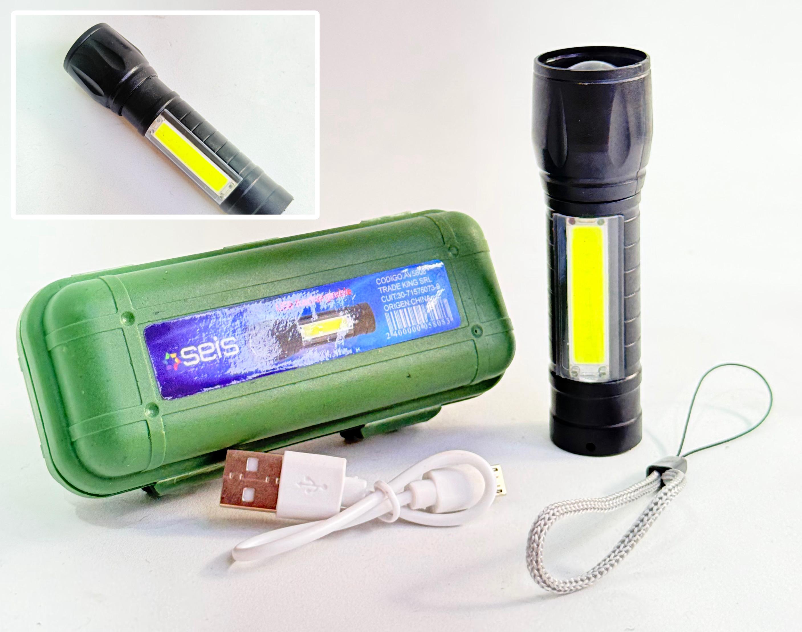 MINI LINTERNA DE BOLSILLO CON BATERÍA RECARGABLE