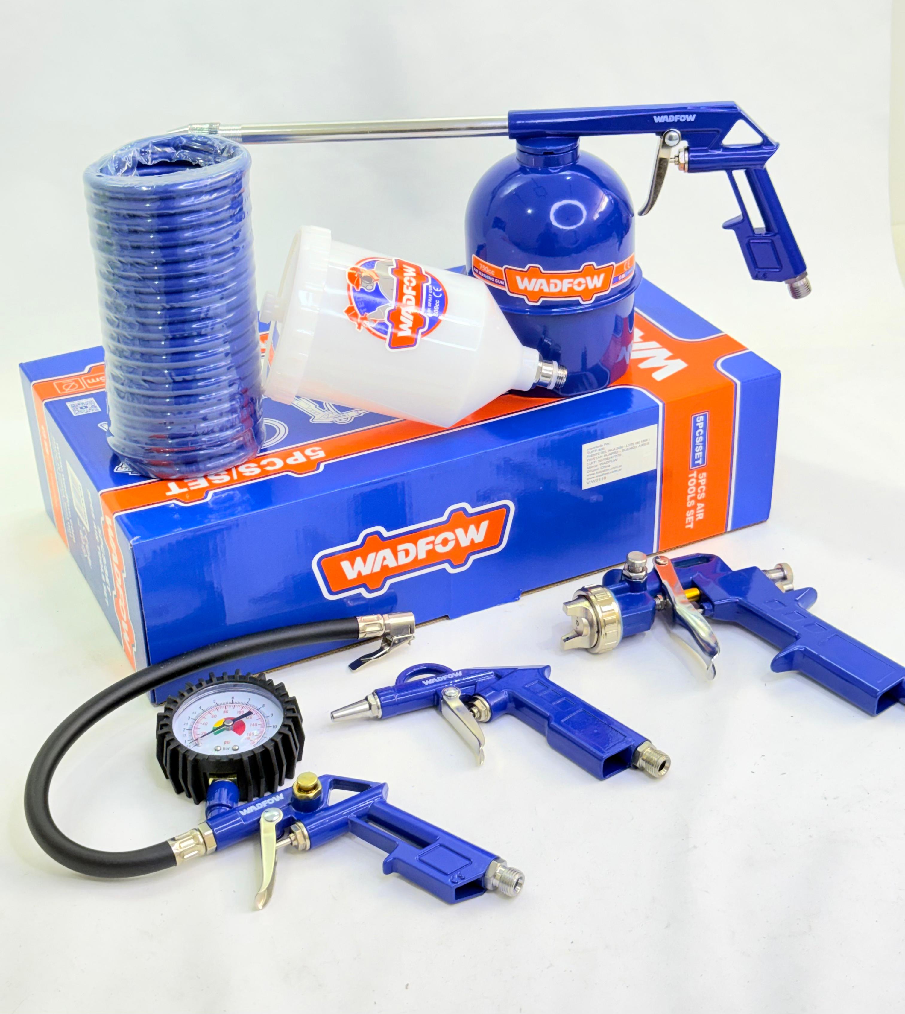 KIT DE HERRAMIENTAS NEUMÁTICAS WADFOW 5 PIEZAS