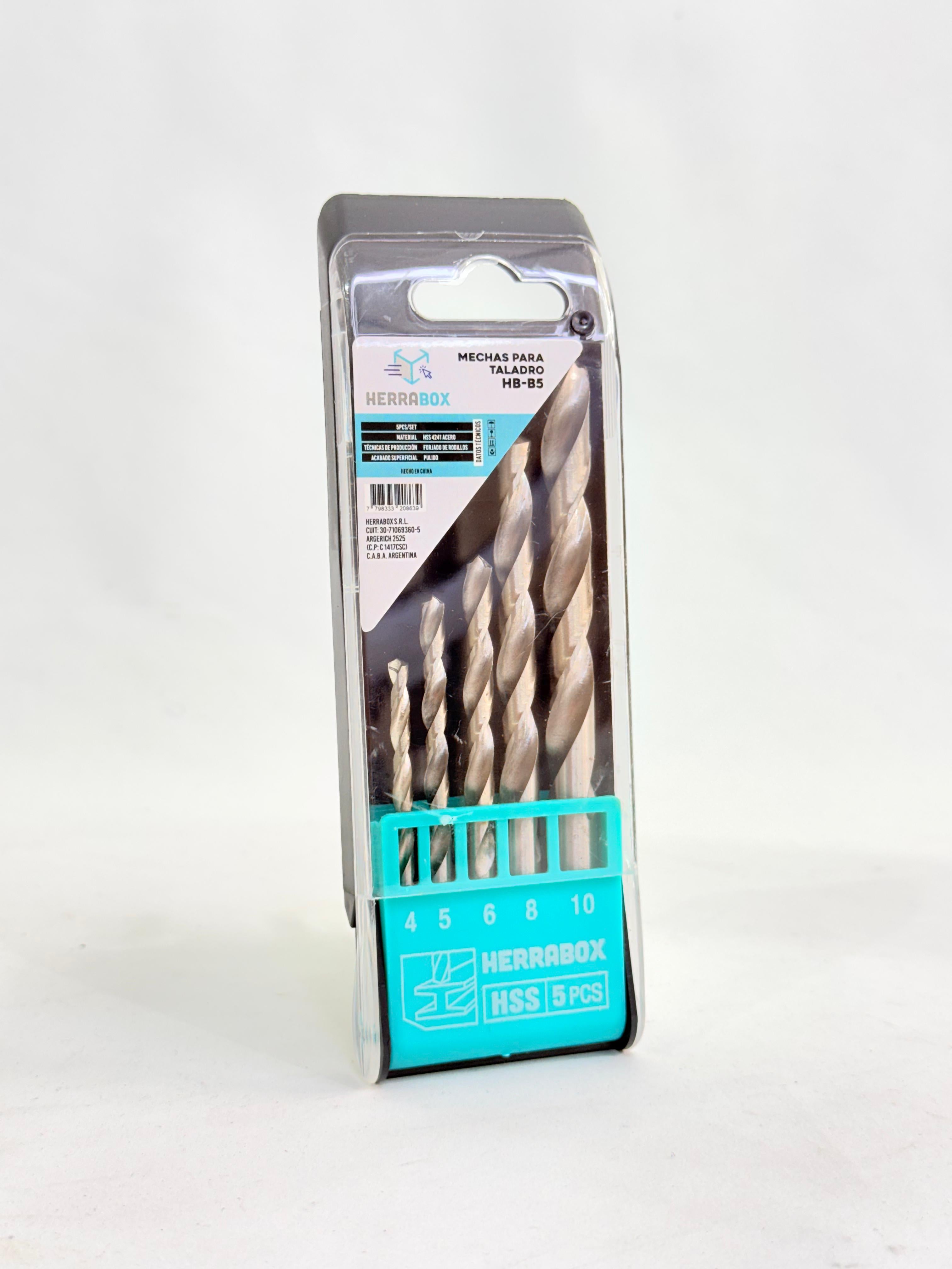 SET DE MECHAS PARA TALADRO HERRABOX (HSS) | 5 PCS