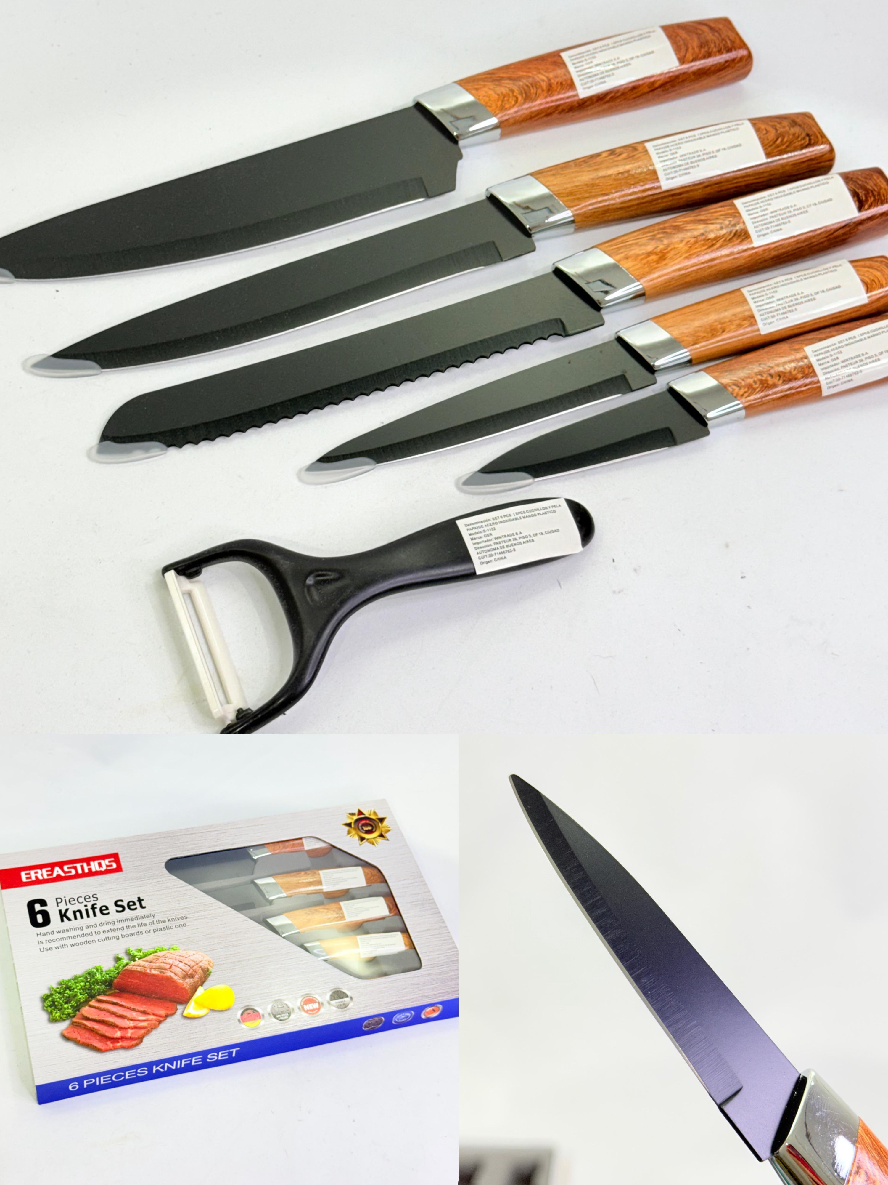 SET DE CUCHILLOS DE COCINA 6 PCS