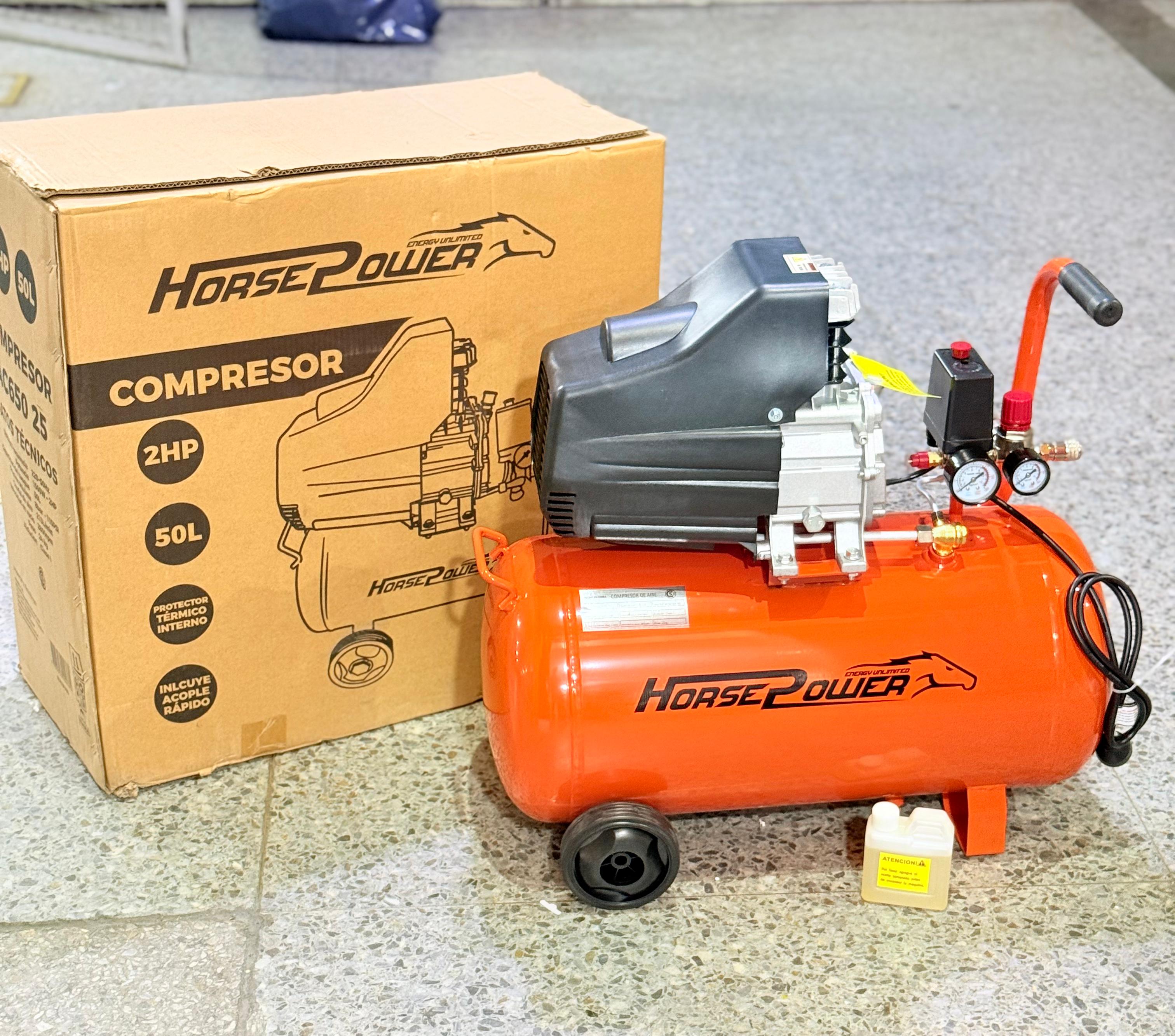 COMPRESOR DE AIRE HORSEPOWER 2HP 50L