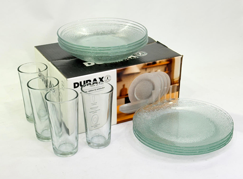 SET DE PLATOS Y VASOS 12 PCS