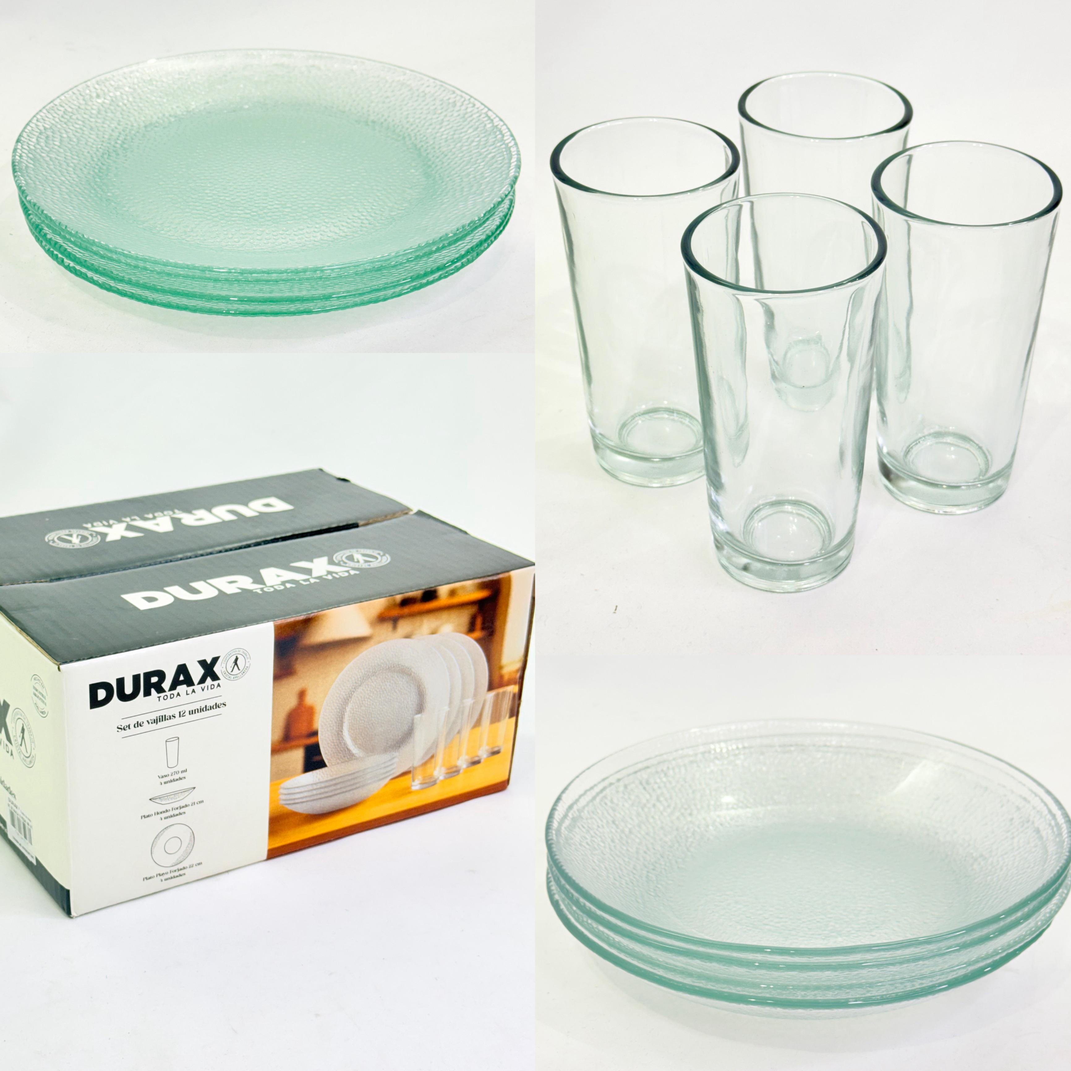SET DE PLATOS Y VASOS 12 PCS
