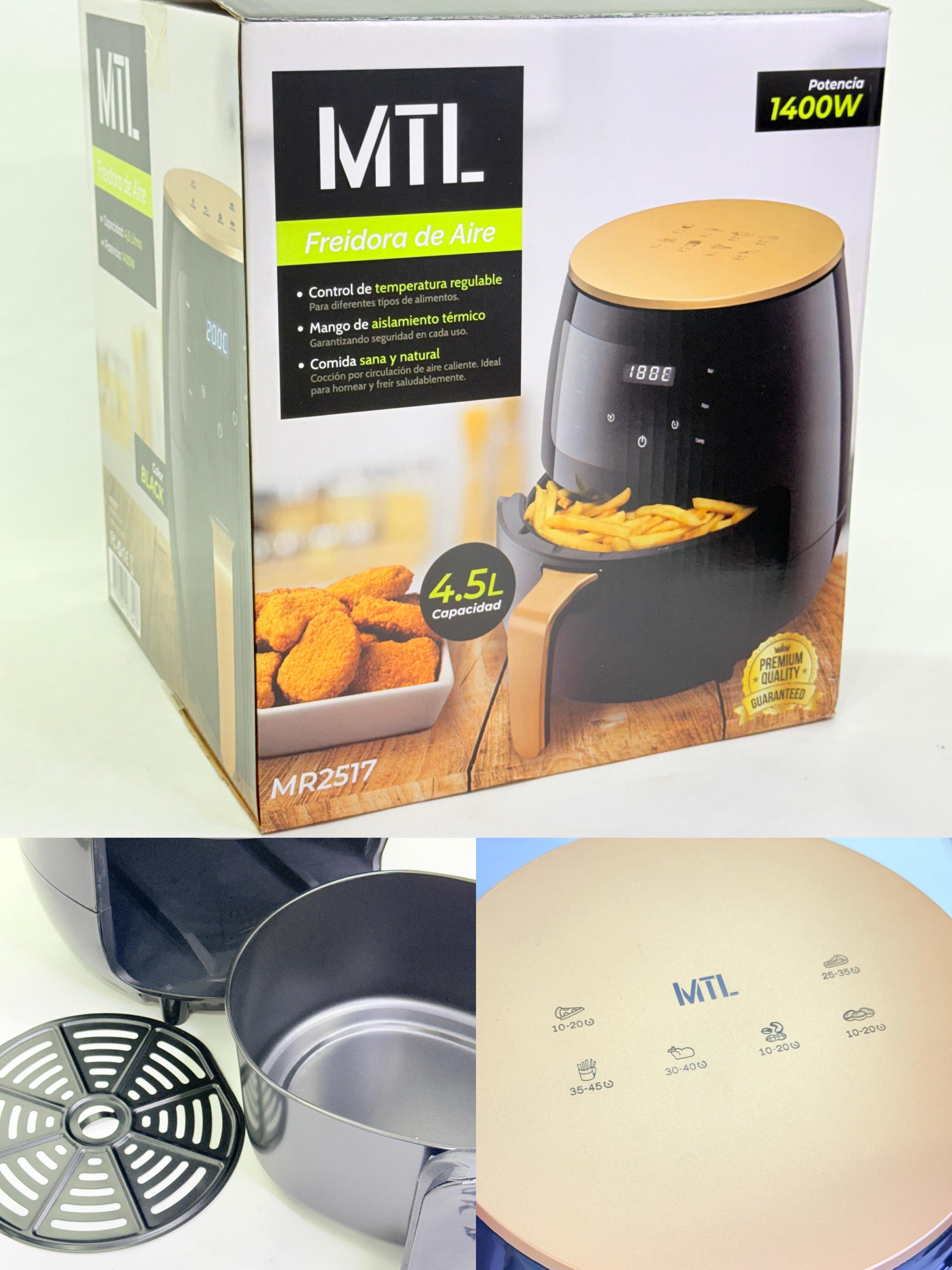 FREIDORA DE AIRE MTL DE 4.5L - 1400W