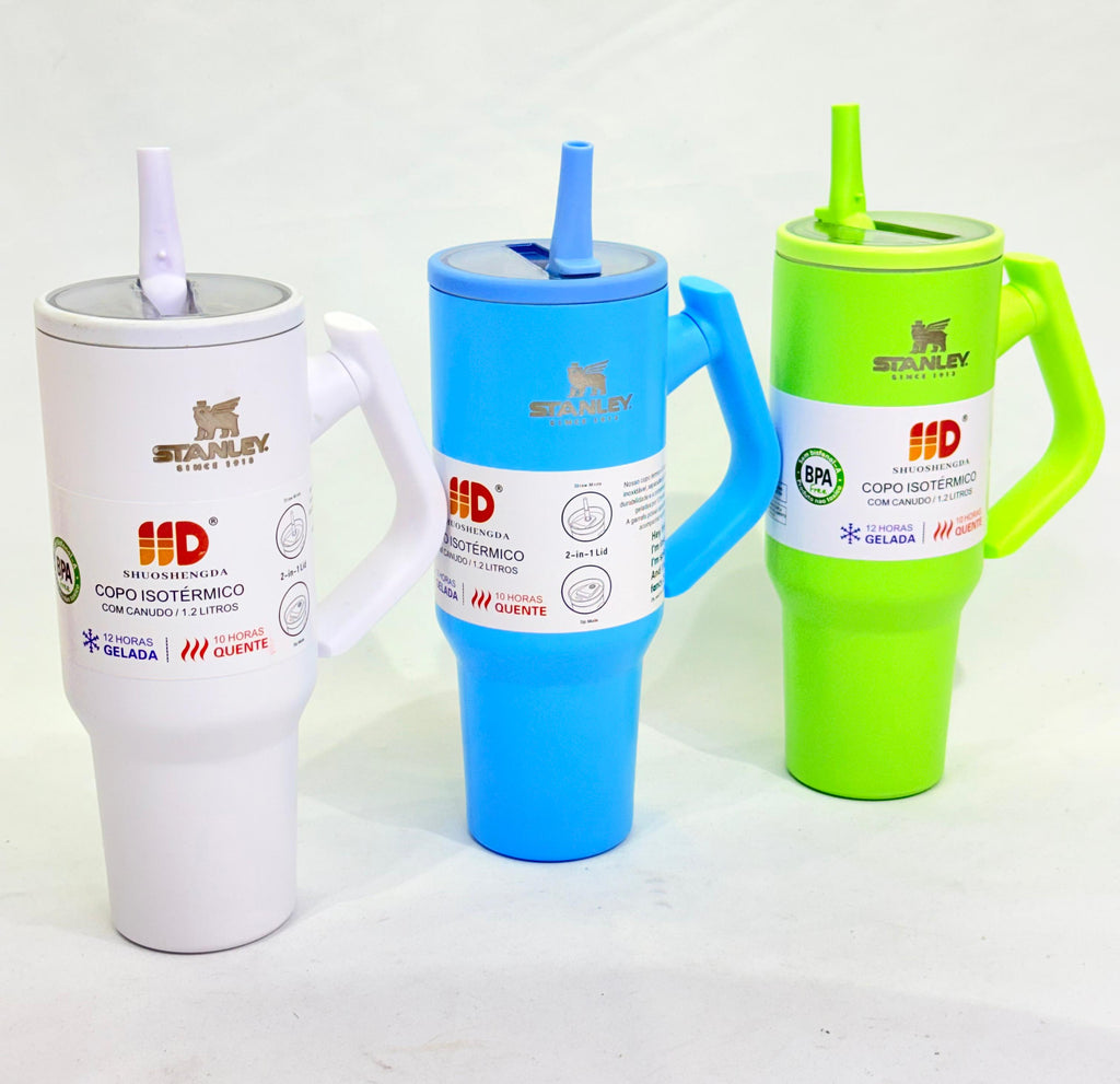 VASO QUENCHER TIPO STANLEY CON MANIJA FLEXIBLE 1.2 LTS