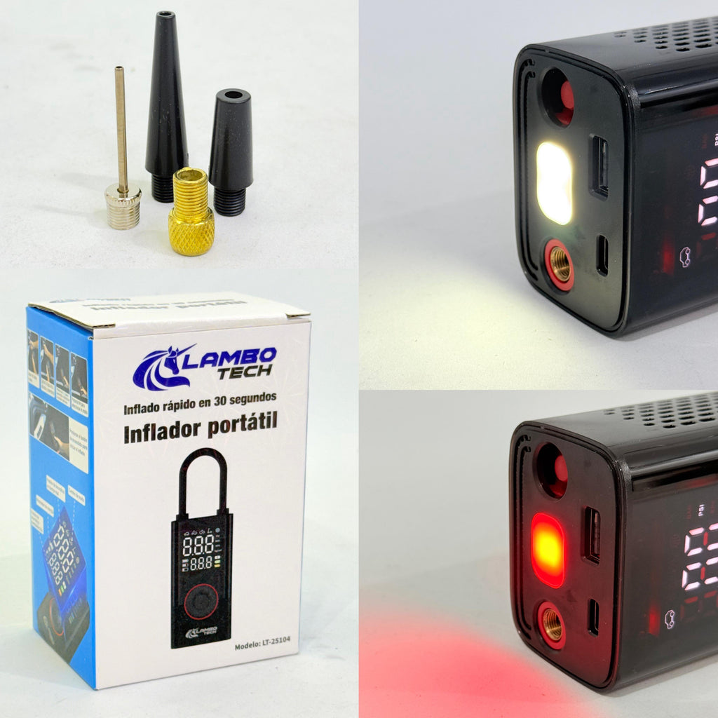 COMPRESOR PORTÁTIL RECARGABLE LAMBOTECH