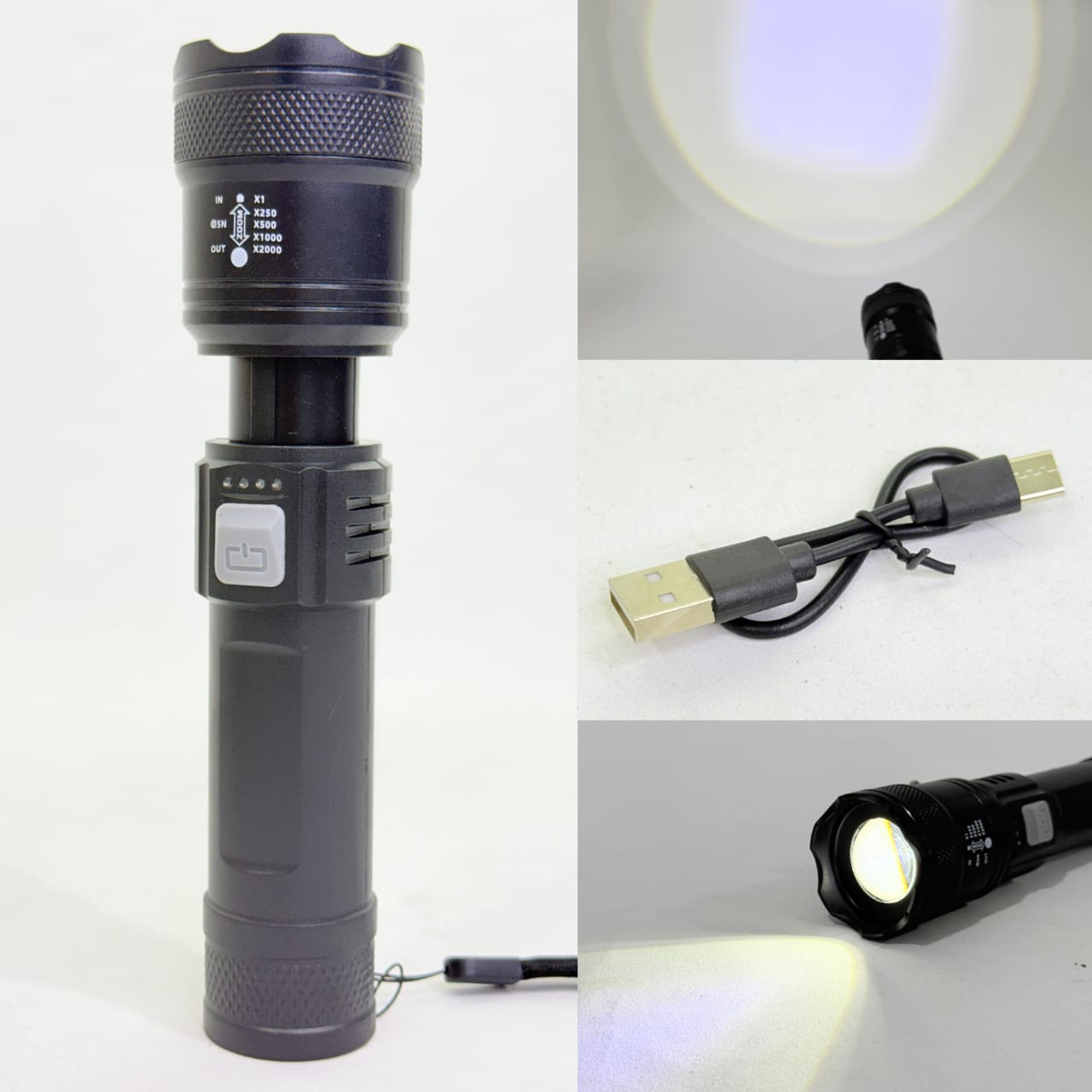 LINTERNA LED CON ZOOM FLASHLIGHT