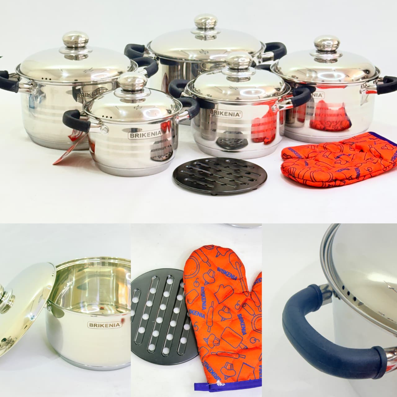 JUEGO DE OLLA BRIKENIA 10 Pcs