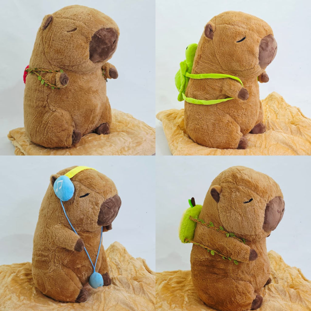 PELUCHES DE CAPYBARA CON MANTITA