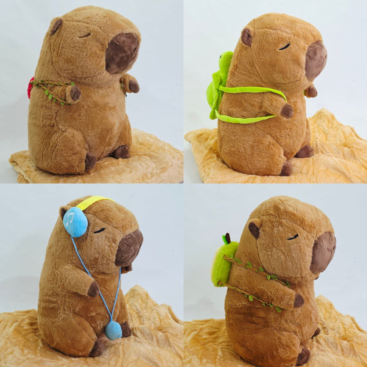 PELUCHES DE CAPYBARA CON MANTITA