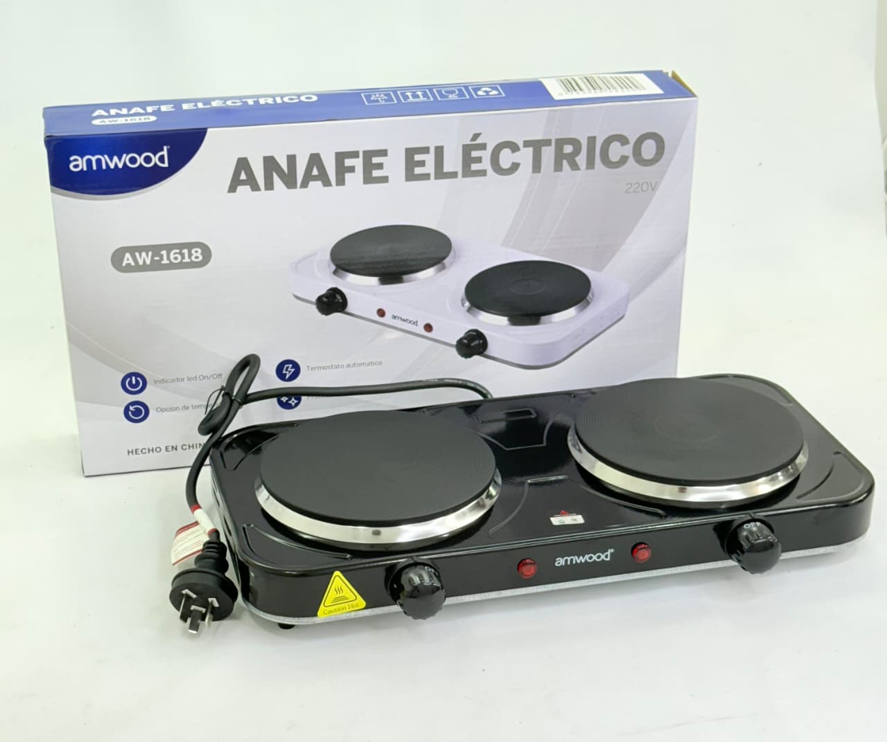 ANAFE ELECTRICO DOBLE 2000W