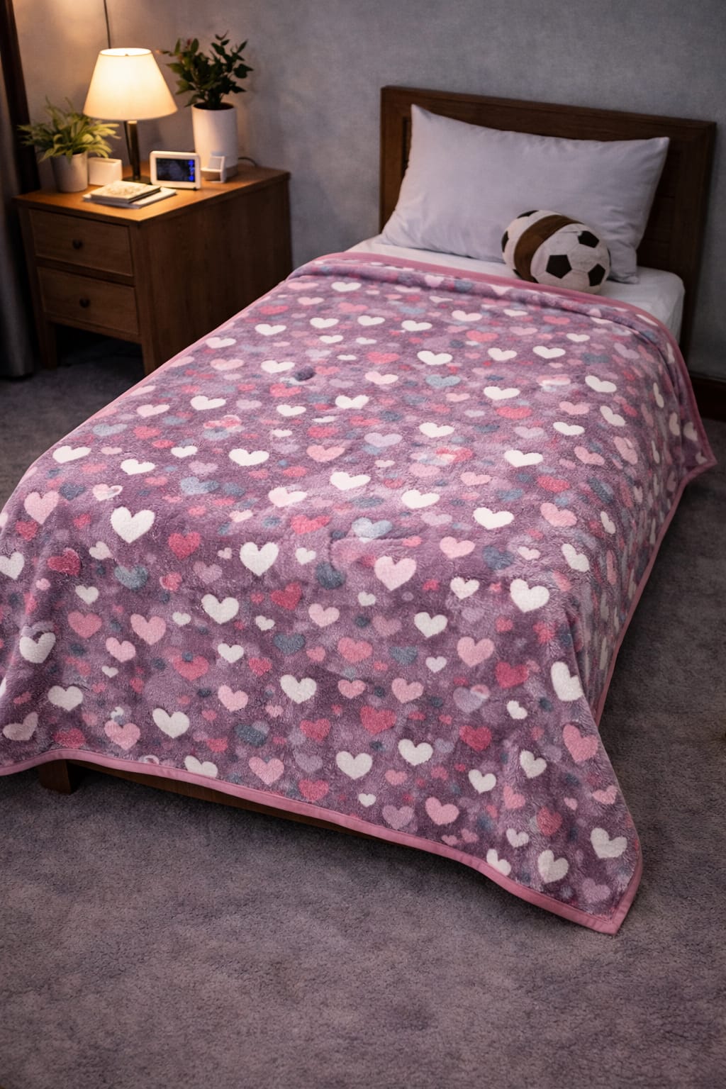 MANTA LUMINOSA CON CORDERITO PLAZA Y MEDIA