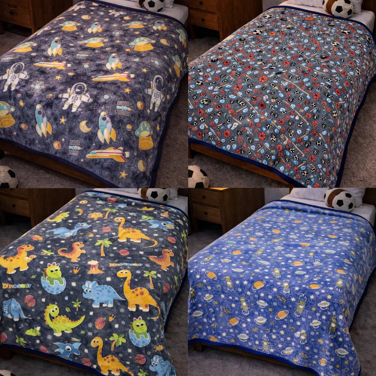 MANTA LUMINOSA CON CORDERITO PLAZA Y MEDIA