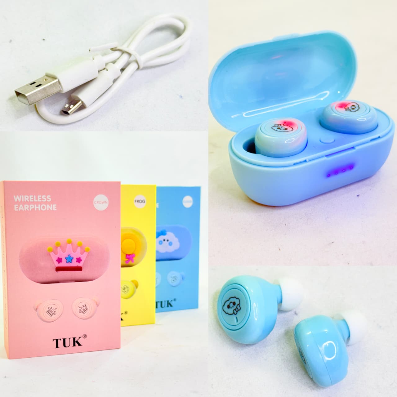 AURICULARES TUK INALAMBRICOS CON DISEÑOS